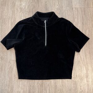 ALO Yoga Multicolored Boxy Crop Polo Tee